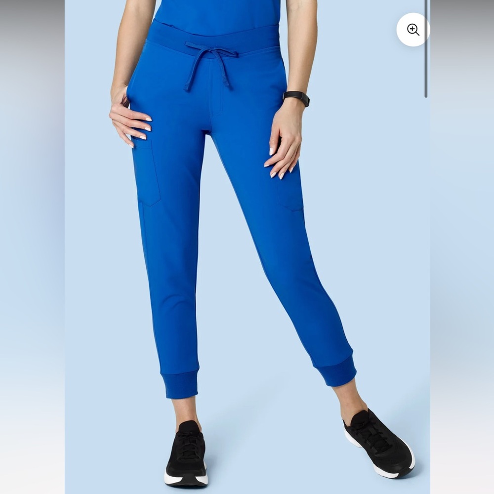 Mandala 9 pocket jogger scrub pants cobalt blue XXS